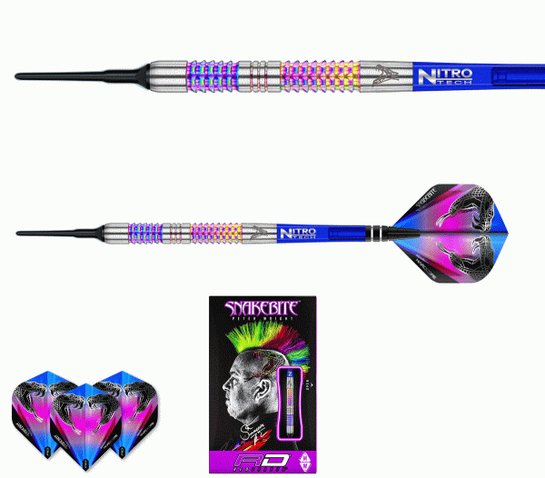 RED DRAGON Peter Wright Snakebite Rainbow Mamba - 18g - 90% T