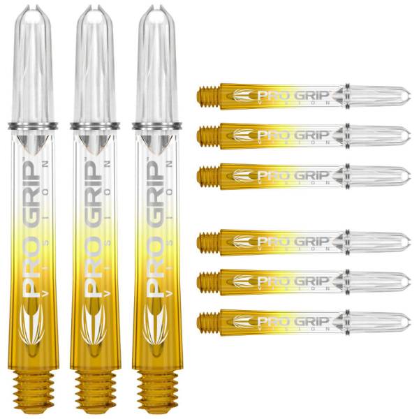 TARGET PRO GRIP VISION - YELLOW - SHORT - 9 Stück Dart Shafts