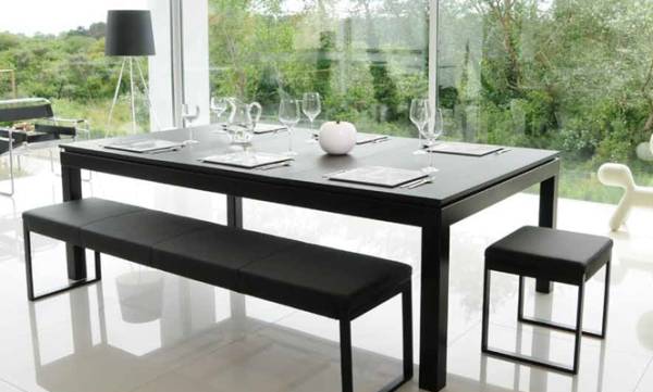 Fusiontable - Schwarz Glanz Pulverbeschichtet