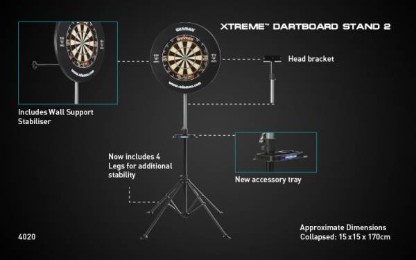 Winmau Xtreme Dartboard Stand 2 - Dartscheiben-Ständer
