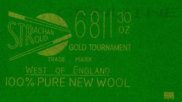 West of England 6811 - Snookertuch nur Spielfläche 12' - 400 x 193 cm