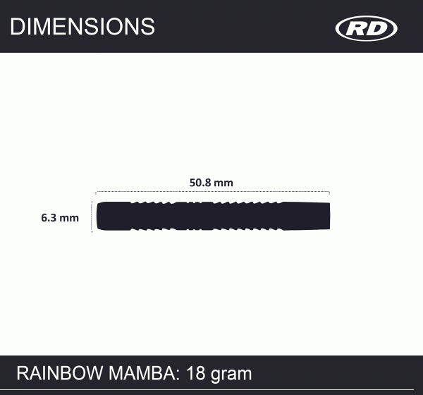 RED DRAGON Peter Wright Snakebite Rainbow Mamba - 18g - 90% T