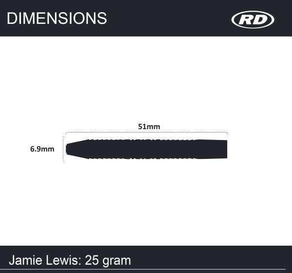 RED DRAGON Steeldarts JAMIE LEWIS - 25g - 90% T