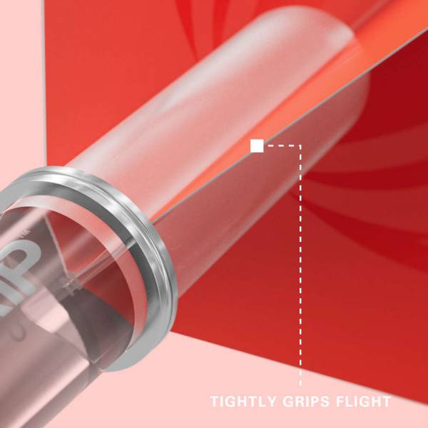 TARGET PRO GRIP VISION - RED - MEDIUM - 9 Stück Dart Shafts