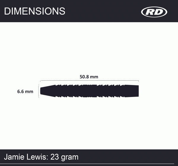RED DRAGON Steeldarts JAMIE LEWIS - 23g - 90% T