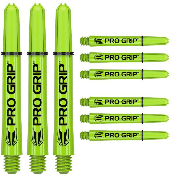 TARGET PRO GRIP - LIME - SHORT - 9 pieces dart shafts