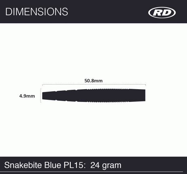 RED DRAGON Peter Wright Snakebite PL 15 Blue - 24g - 90% T