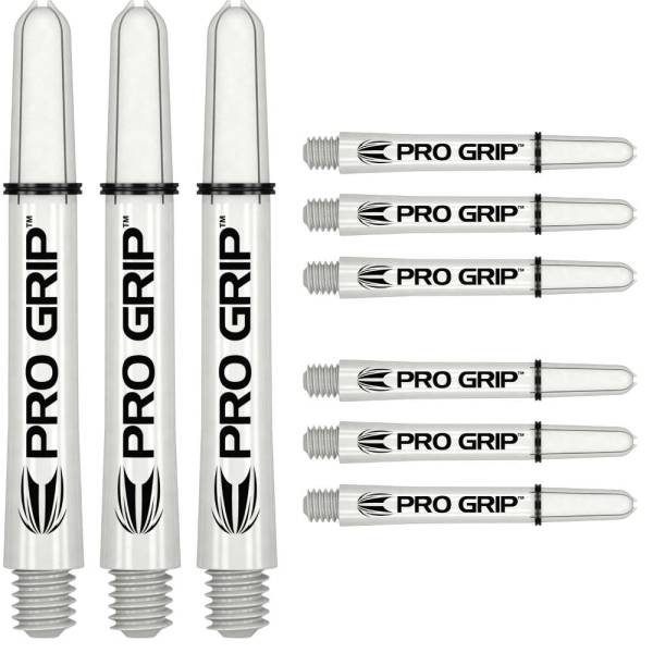 TARGET PRO GRIP - WHITE - INTERMEDIATE - 9 Stück Dart Shafts