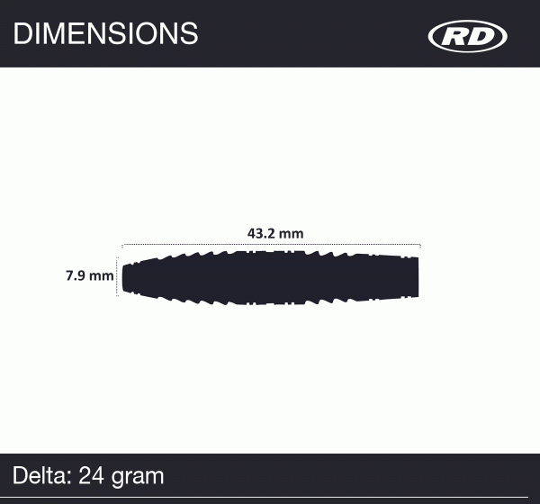 RED DRAGON Steeldarts DELTA 2 - 24g - 90% T