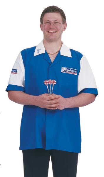 UNICORN DART SHIRT - Blau & Weiss