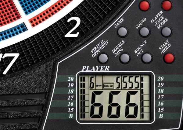 Elektronische Dartscheibe CB-25 LCD - 2-Loch - Turniermasse!